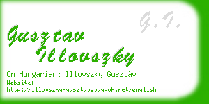 gusztav illovszky business card