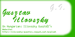 gusztav illovszky business card
